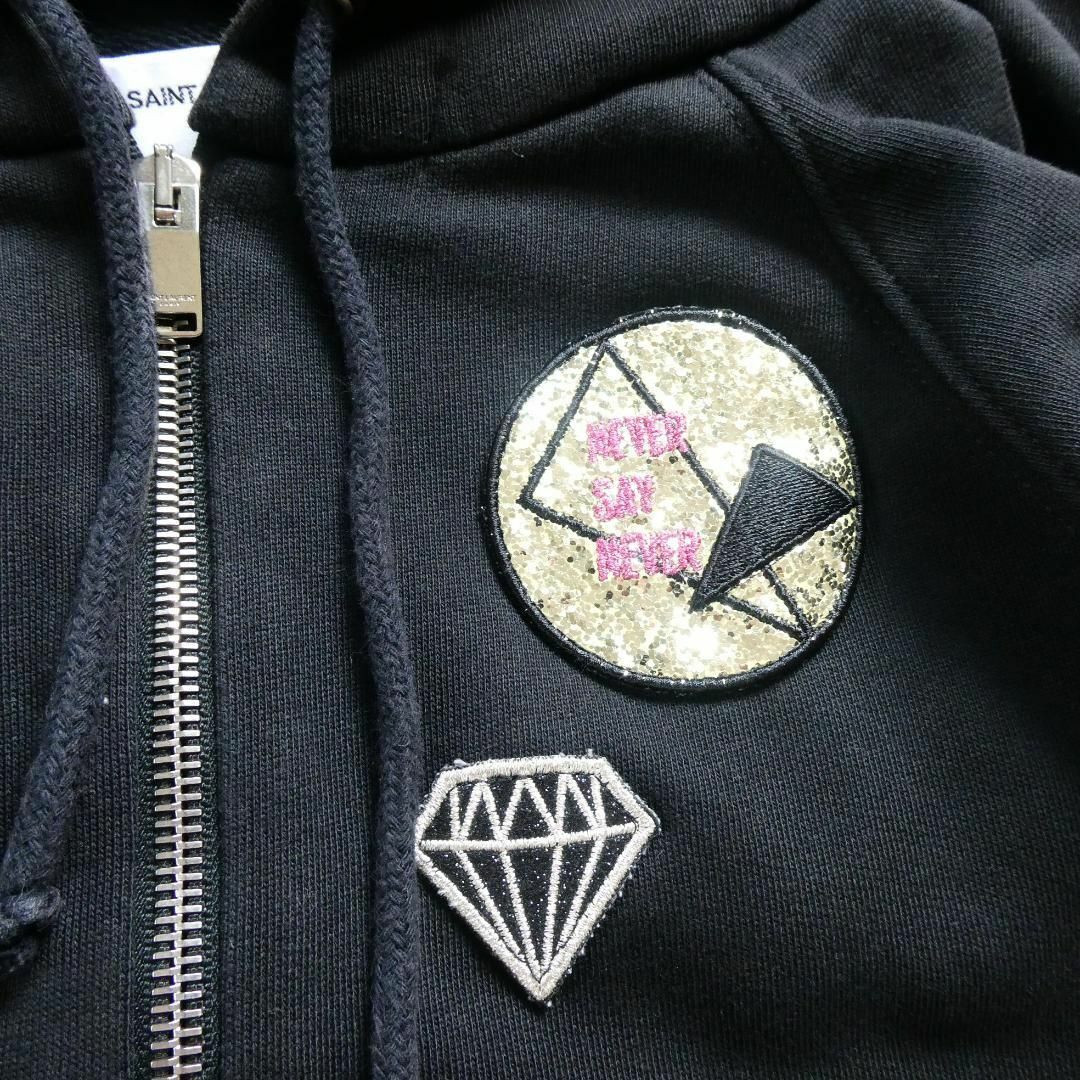 ほぼ美品 SAINT LAURENT PARIS ロゴ スウェットパーカー - パーカー