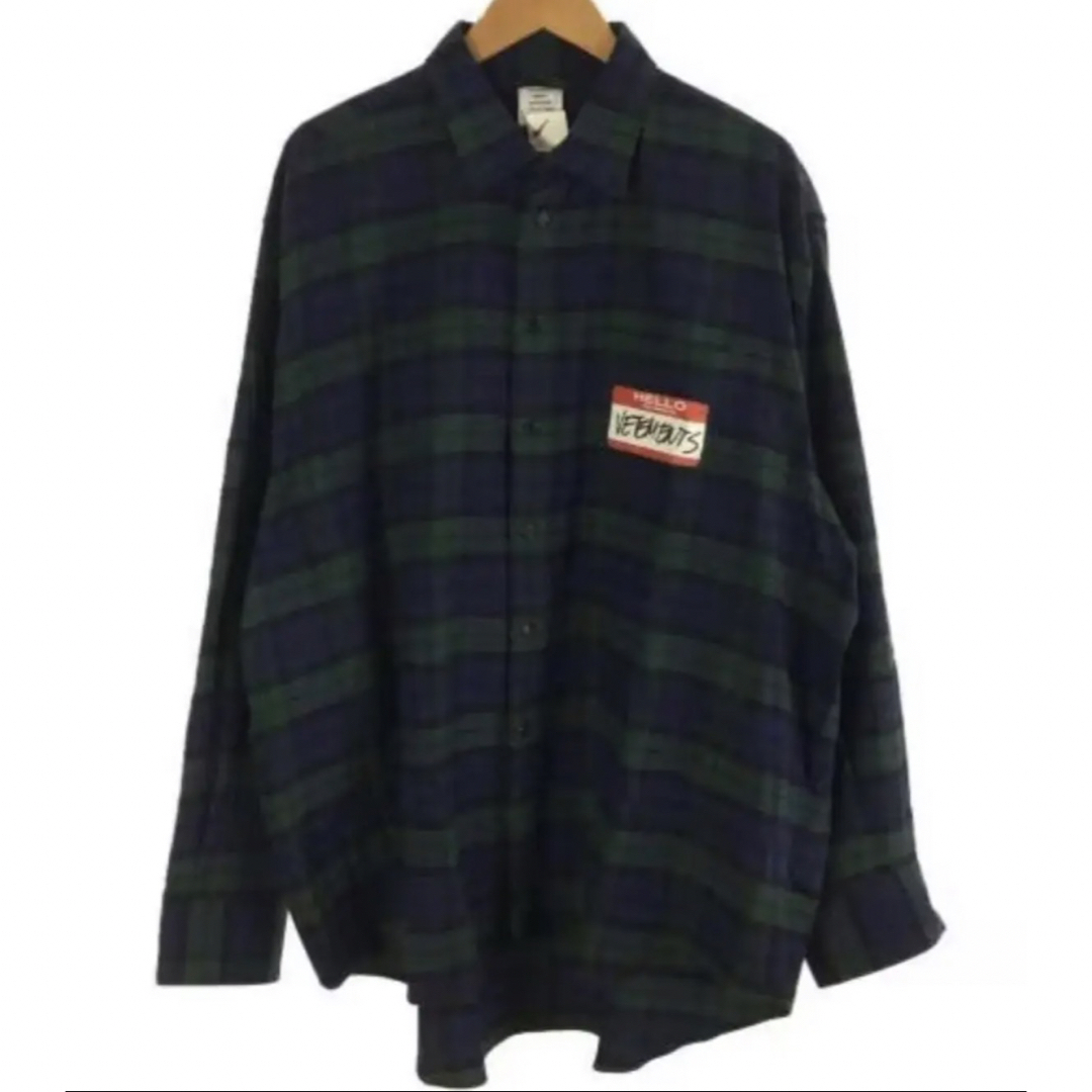 VETEMENTS FLANNEL NAVY 希少