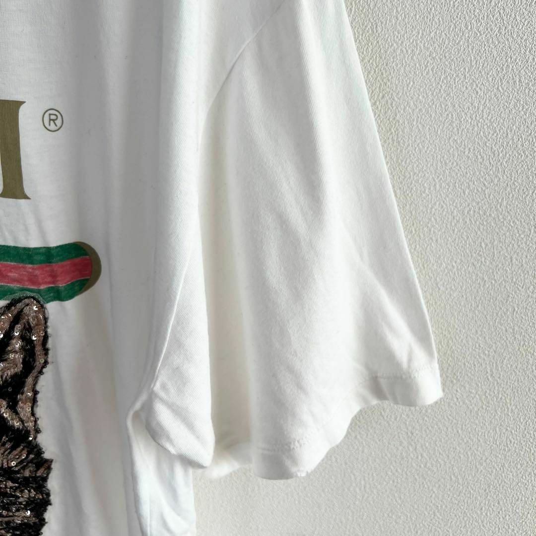 Lサイズ GUCCI ミスティックキャット グッチ ロゴ Tシャツ 白-