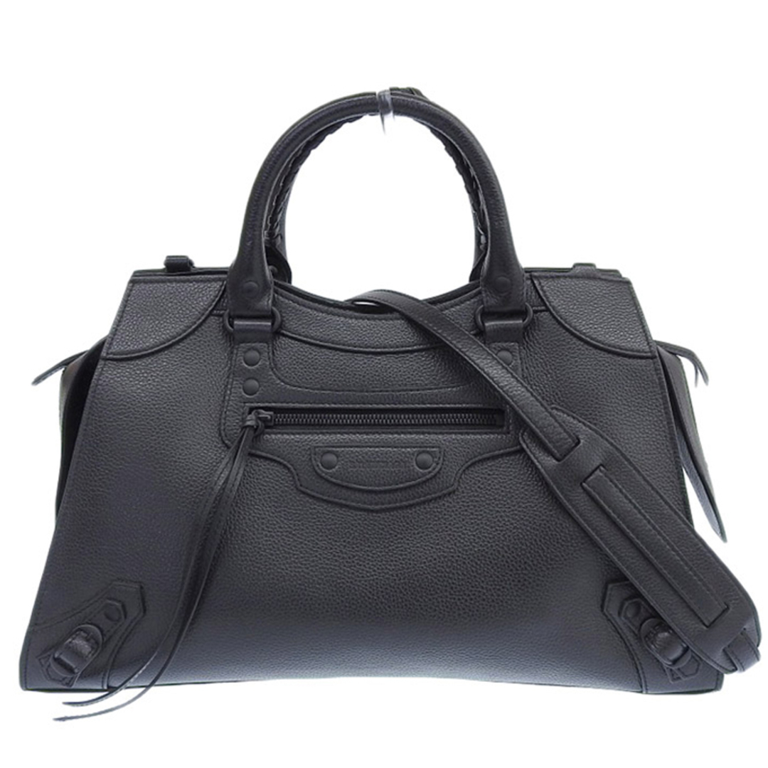 バレンシアガ BALENCIAGA ネオクラシック 2WAYバッグ ハンドバッグ ショルダーバッグ レザー ブラック 654907  新入荷 OB1522