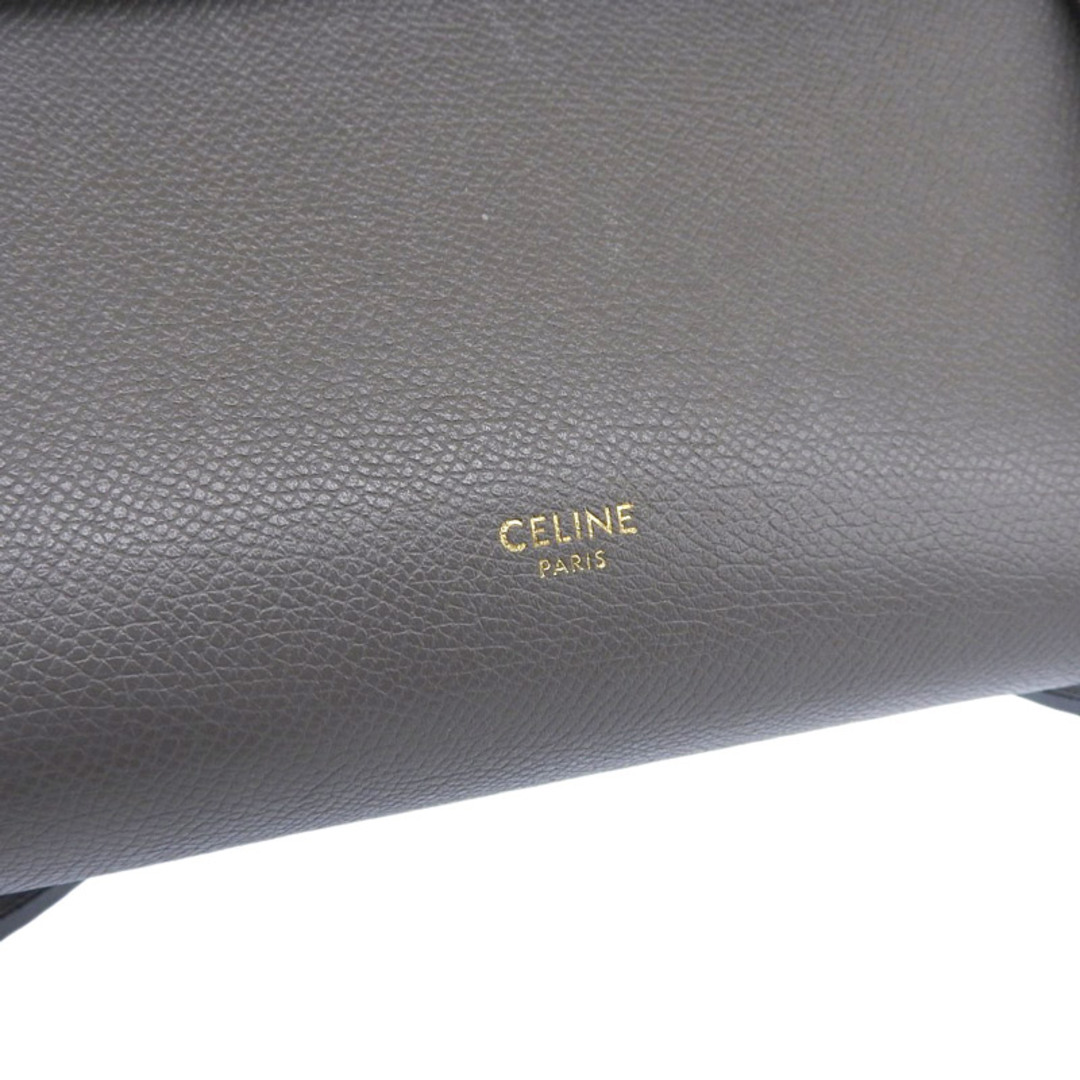 セリーヌ CELINE マイクロ ベルトバッグ 2WAYバッグ ハンドバッグ ショルダーバッグ レザー グレー  新入荷 OB1516