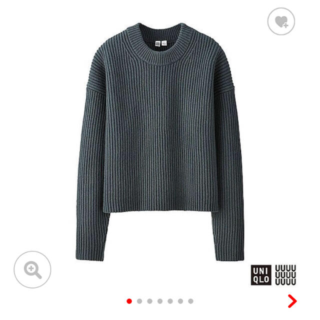 UNIQLO(ユニクロ)の新品 UNIQLOラムクロップドクルーネックセーター レディースのトップス(ニット/セーター)の商品写真