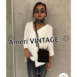 アメリヴィンテージ(Ameri VINTAGE)のAMERI VINTAGEアメリヴィンテージ　アシンメトリードルマンブラウス★白(シャツ/ブラウス(長袖/七分))