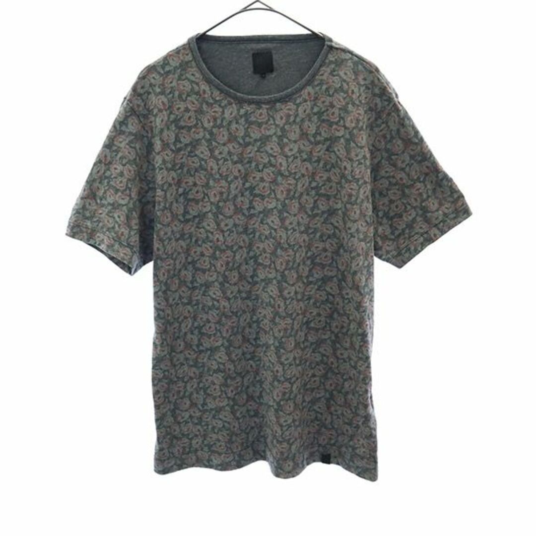 プリティーグリーン 花柄 半袖 Tシャツ 4 グレー Pretty Green メンズ   【230821】 メール便可