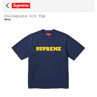 L　SUPREME Collegiate S/S TOP　白　シュプリーム