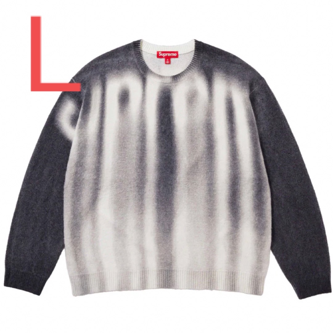 supreme blurred logo sweater 黒　Lサイズ