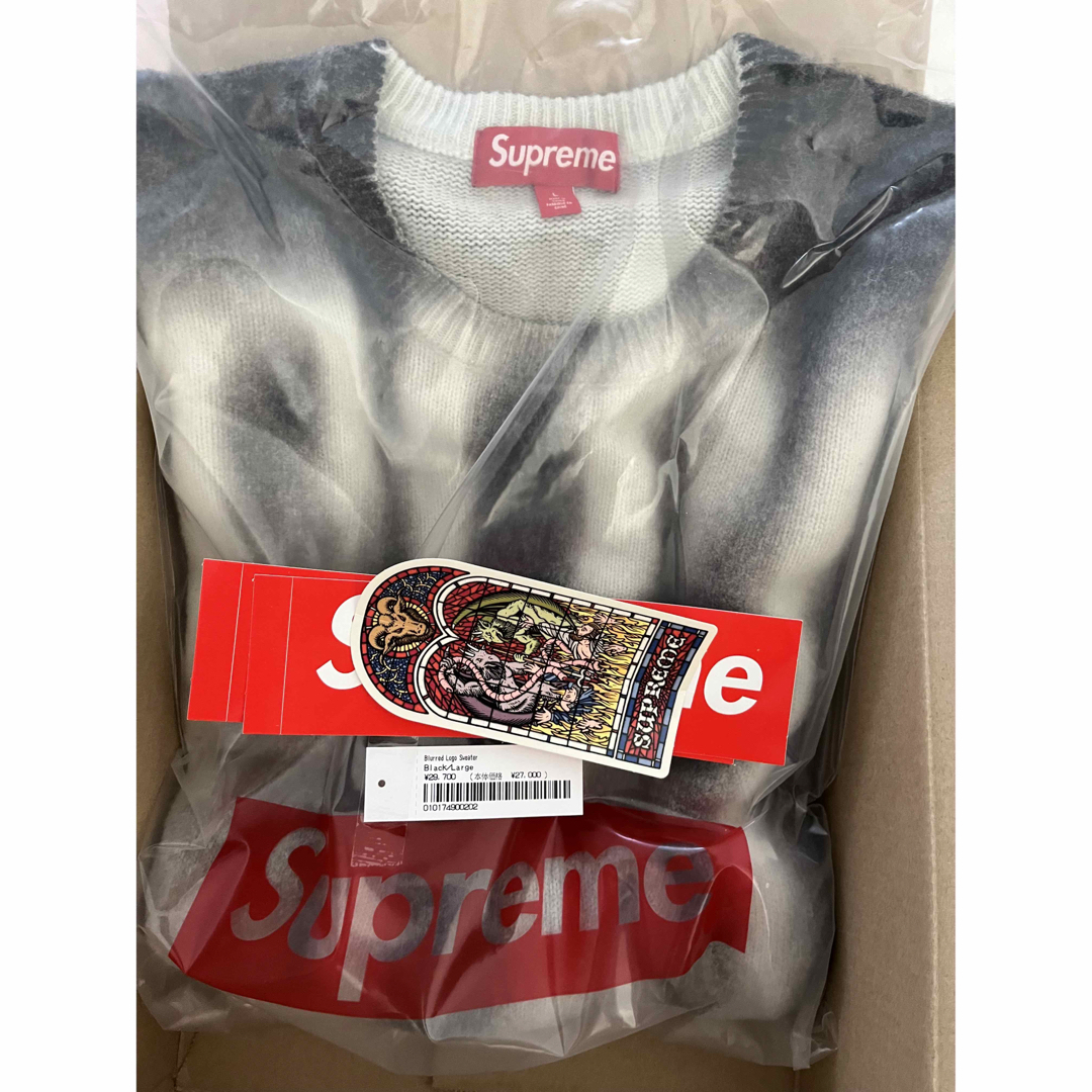 Supreme - supreme blurred logo sweater 黒 Lサイズの通販 by No.14's