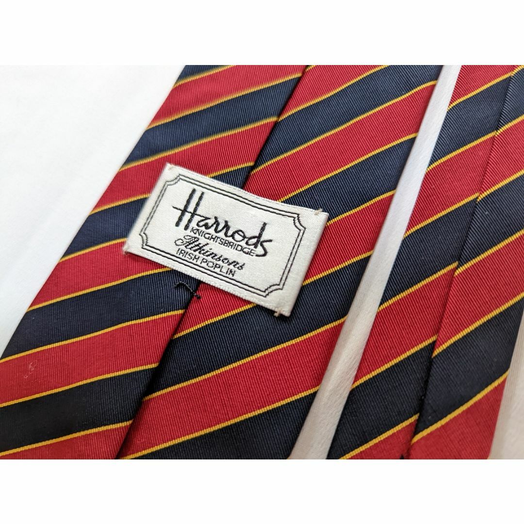Harrods Atkinsons アイリッシュポプリン 英国製ネクタイ
