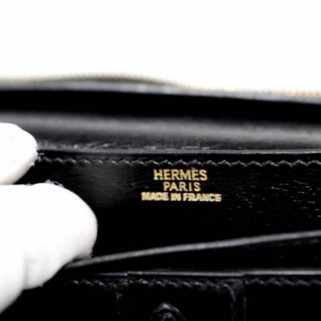 HERMES ベアン 二つ折り　長財布　ボックスカーフ G刻印