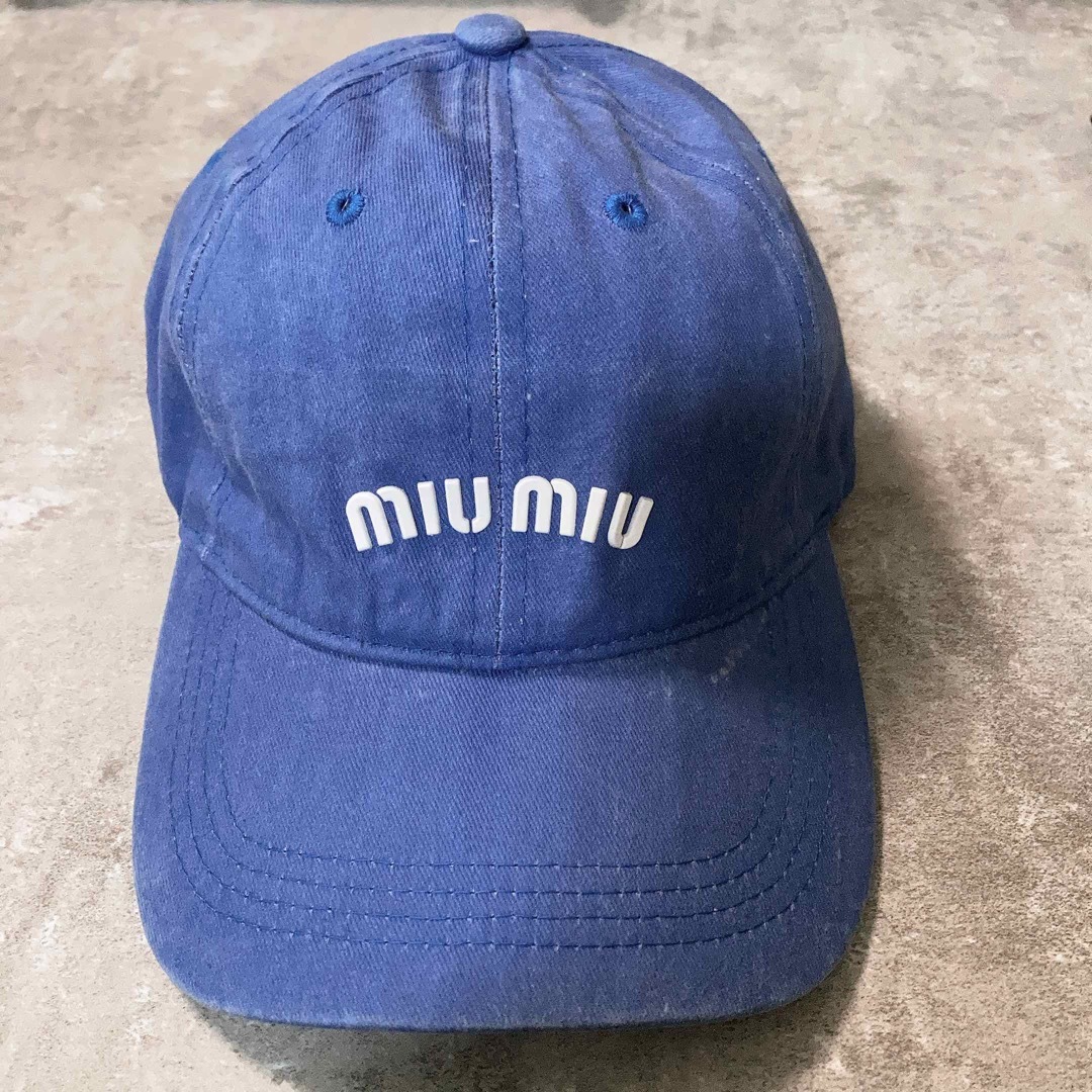 miumiu - miumiu キャップ デニム ブルーの通販 by SHINee｜ミュウ 