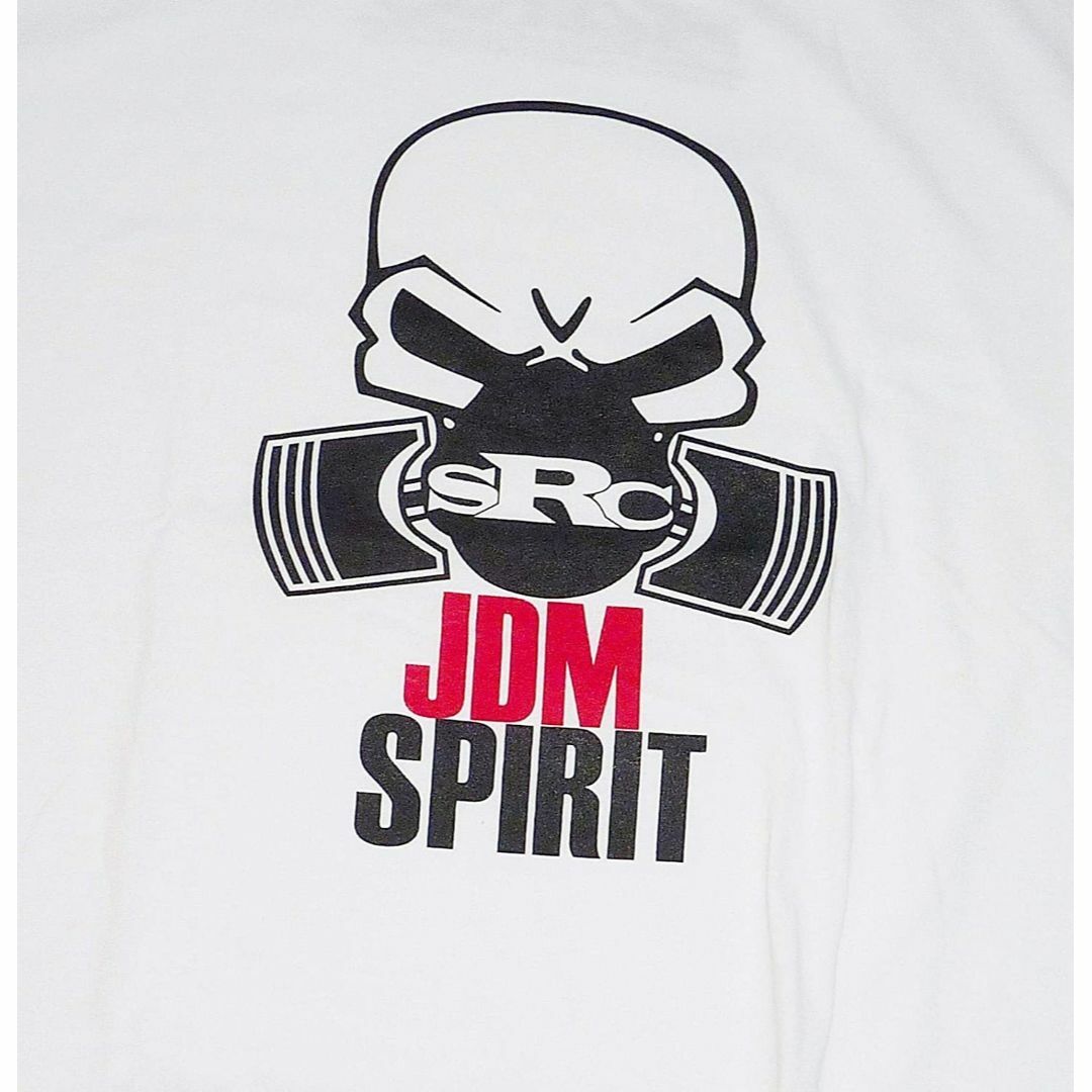 S.R.C JDM SPIRIT ドクロロゴ Tシャツ ホワイト XL