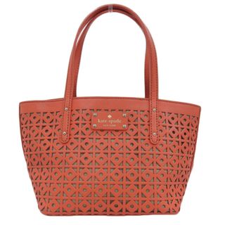 ケイトスペードニューヨーク(kate spade new york)のケイトスペード Kate Spade 透かしデザイン ハンドバッグ オレンジ PXRU2521 Y02204(ハンドバッグ)