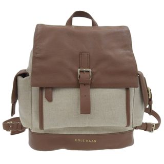 コールハーン(Cole Haan)のコールハーン COLE HAAN Bowdin Backpack キャンバス×レザー リュック レディース ナチュラル×ブラウン CHR13003 B46212 Y02206(リュック/バックパック)