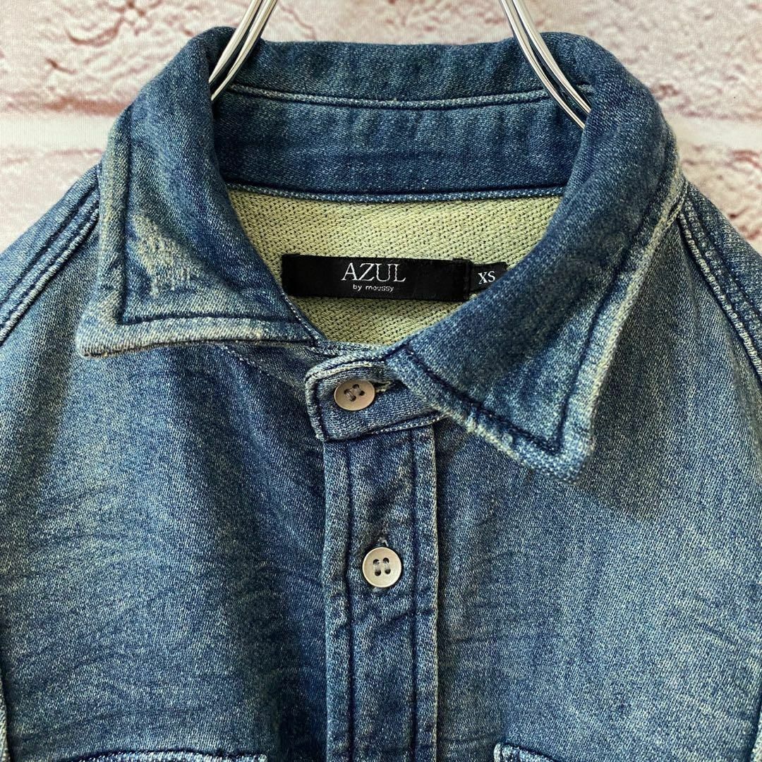 AZUL by moussy - AZUL by moussy デニムジャケット シャツ [ xs ]の