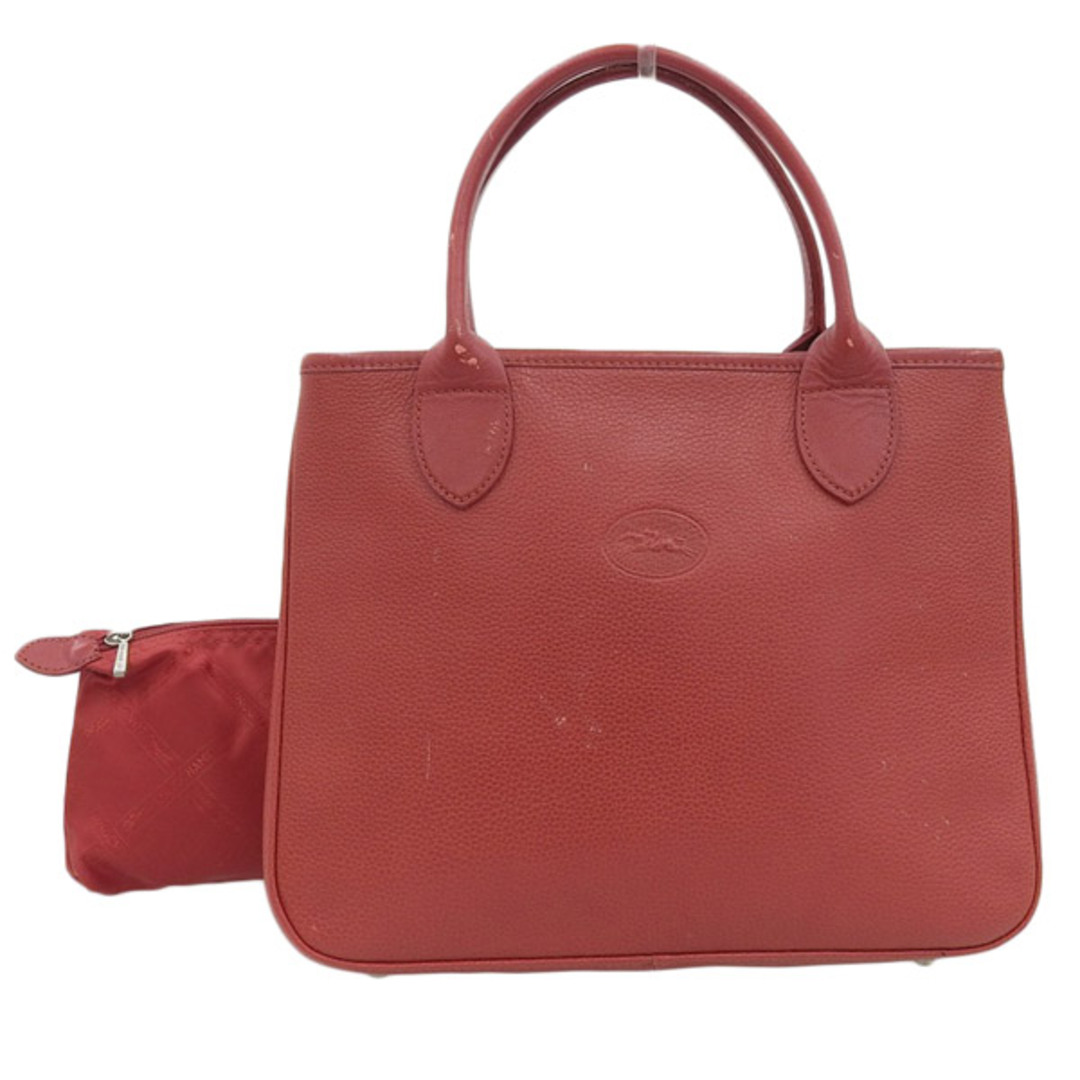 LONGCHAMP(ロンシャン)のロンシャン LONGCHAMP レザー ハンドバッグ トートバッグ ポーチ付 レディース 赤 レッド Y02315 レディースのバッグ(ハンドバッグ)の商品写真