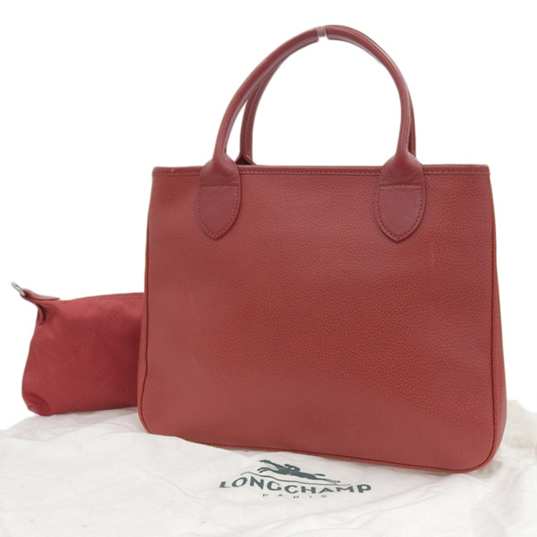 LONGCHAMP(ロンシャン)のロンシャン LONGCHAMP レザー ハンドバッグ トートバッグ ポーチ付 レディース 赤 レッド Y02315 レディースのバッグ(ハンドバッグ)の商品写真