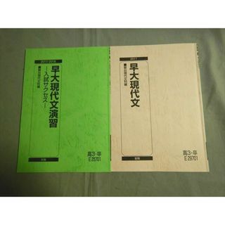 SW79-053 駿台 早大現代文/早大現代文演習-入試サクセス- 2017 夏期/冬期 計2冊 sale m0B