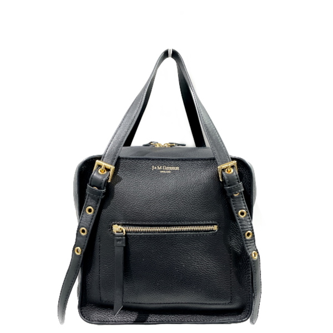 J&M DAVIDSON VITA ハンドバッグ 2way ショルダー シボ 革-