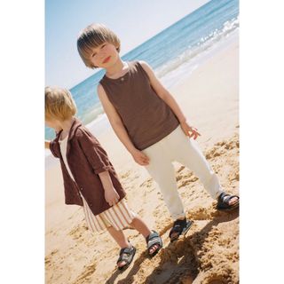 ザラキッズ(ZARA KIDS)の未使用 zaraザラ タンクトップ ブラウン 98cm(Tシャツ/カットソー)