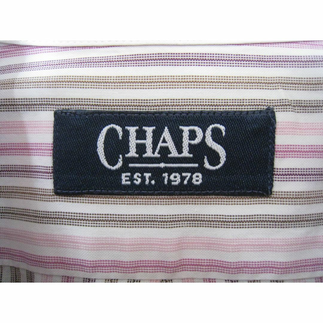 CHAPS(チャップス)のCHAPS◆チャップス ストライプ ボタンダウン半袖シャツ メンズ サイズ43  メンズのトップス(シャツ)の商品写真