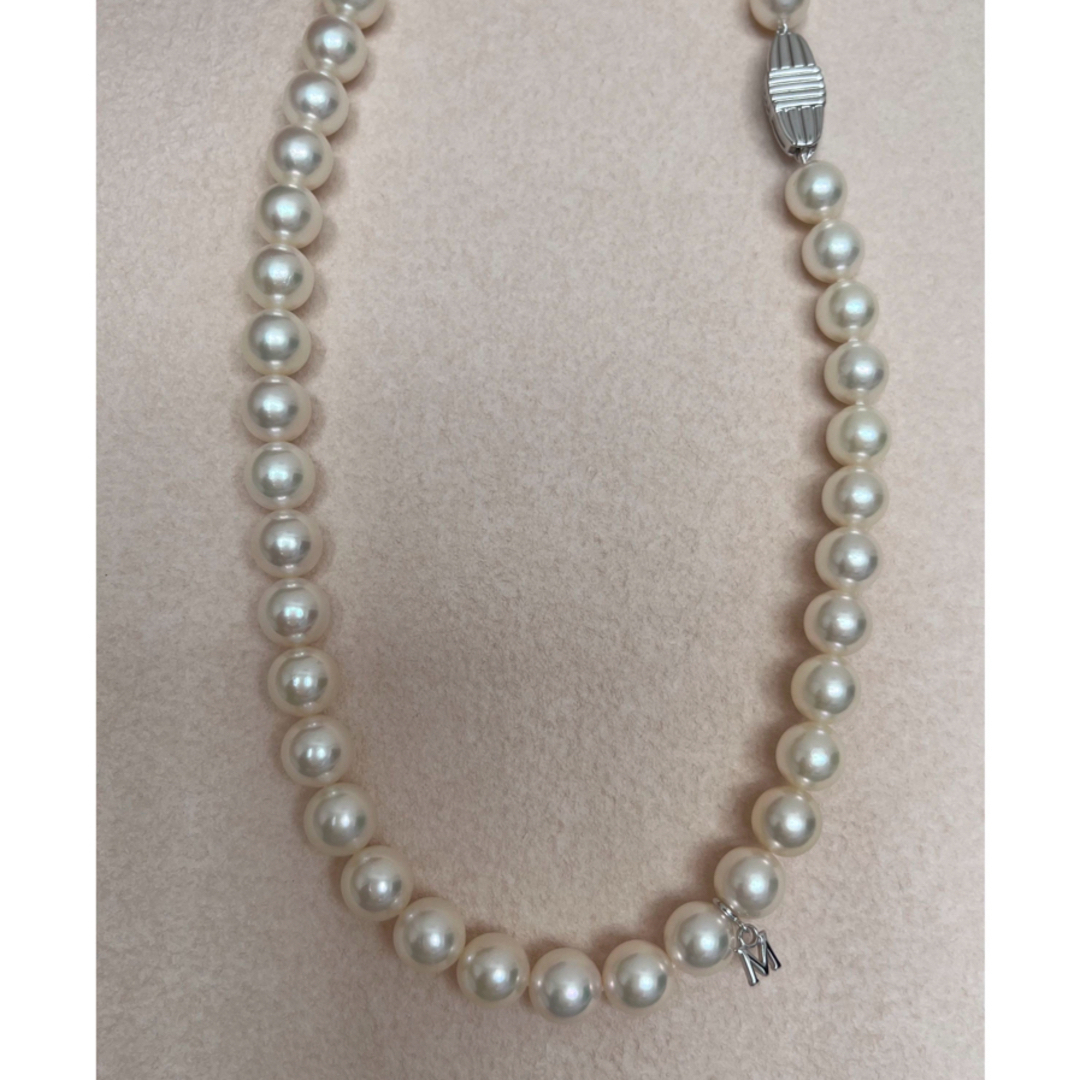 MIKIMOTO(ミキモト)のミキモト  k18 ネックレス　8〜8.5ミリ　糸替え　クリーニング済み レディースのアクセサリー(ネックレス)の商品写真