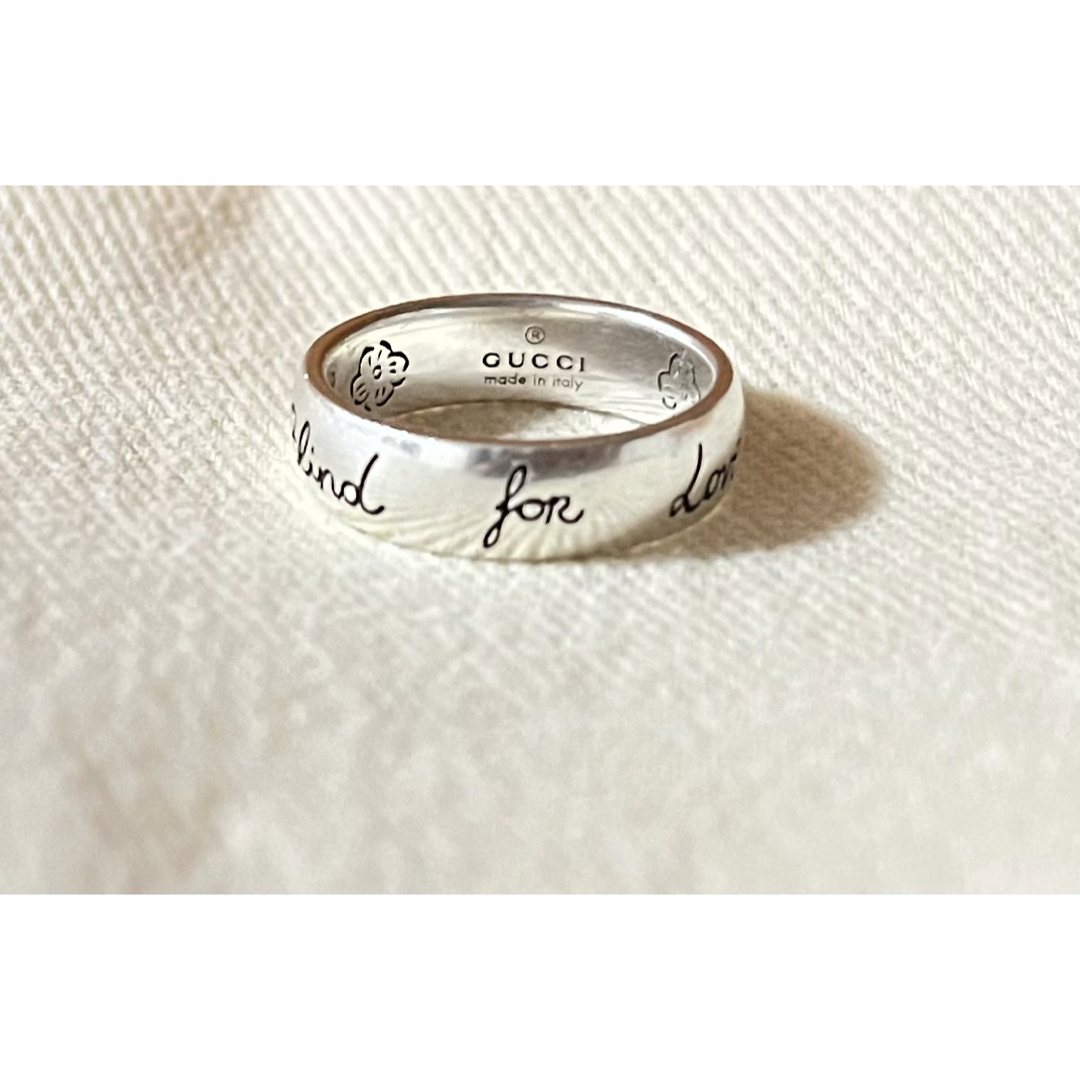 Gucci(グッチ)のgucci シルバーリング ブラインドフォーラブ 指輪 レディースのアクセサリー(リング(指輪))の商品写真