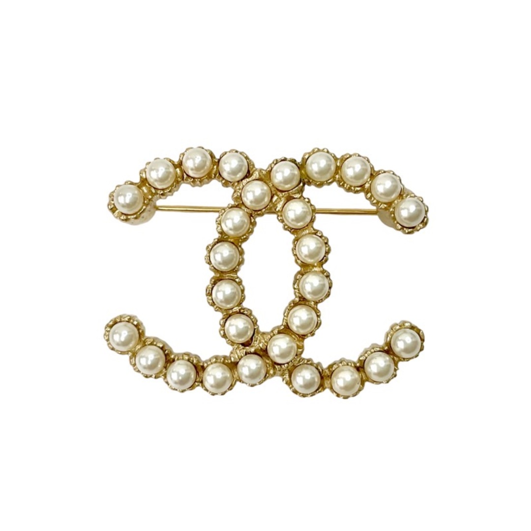 シャネル CHANEL ブローチ ゴールド 金 ココマーク パールTieel_アクセサリー