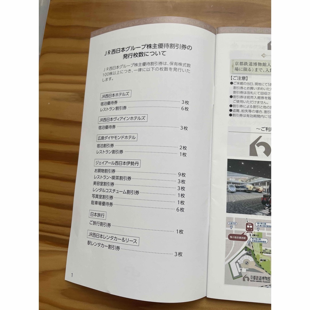 JR - ひろ様専用 JR西日本 株主優待鉄道割引８枚 冊子付きの通販 by ...