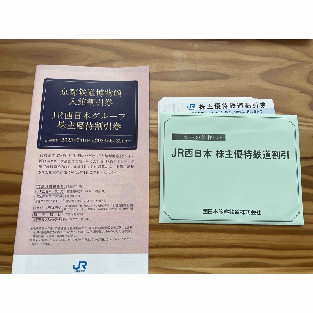 JR西日本　株主優待割引券　8枚