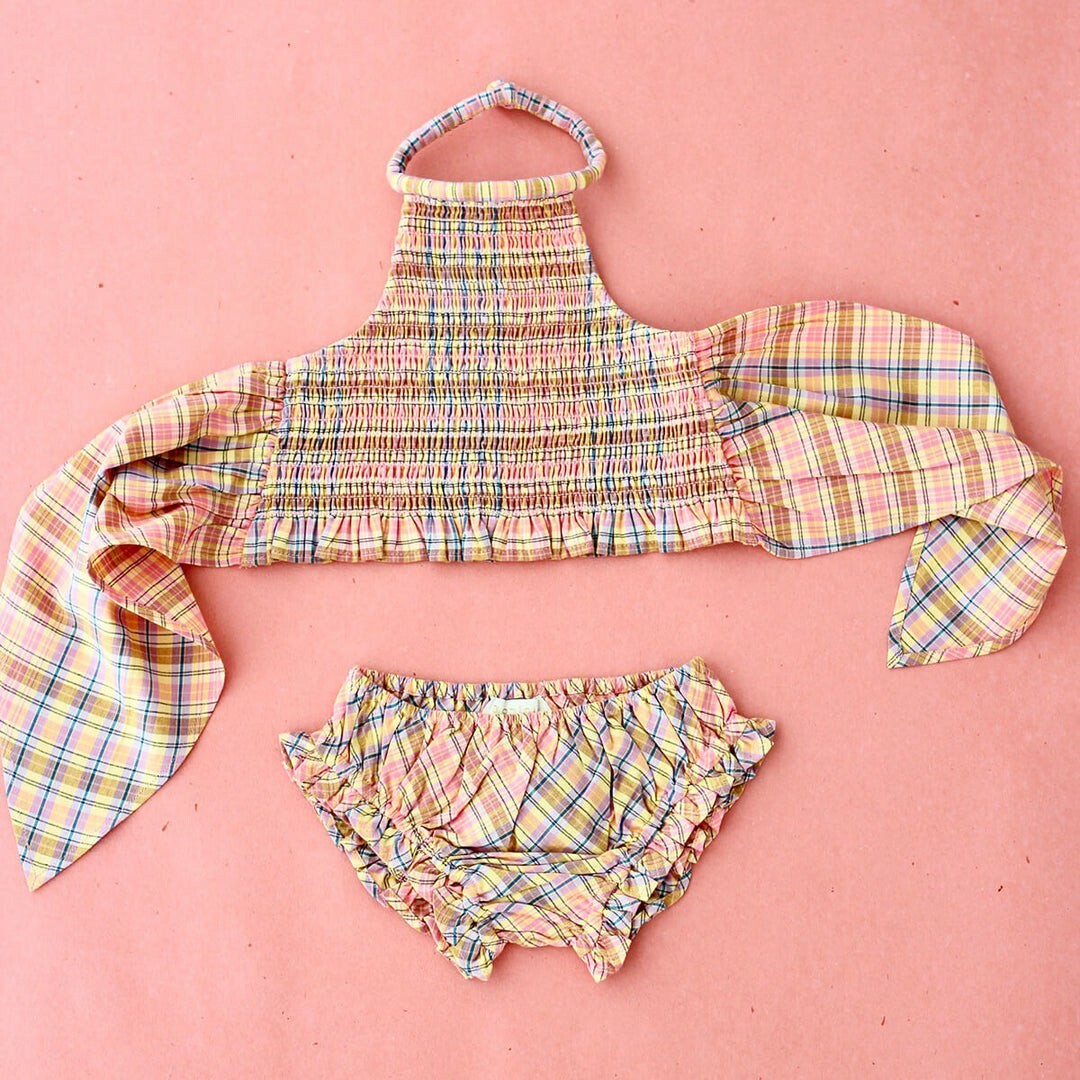 新品 12Y bonjour diary Swimsuit Check - 水着