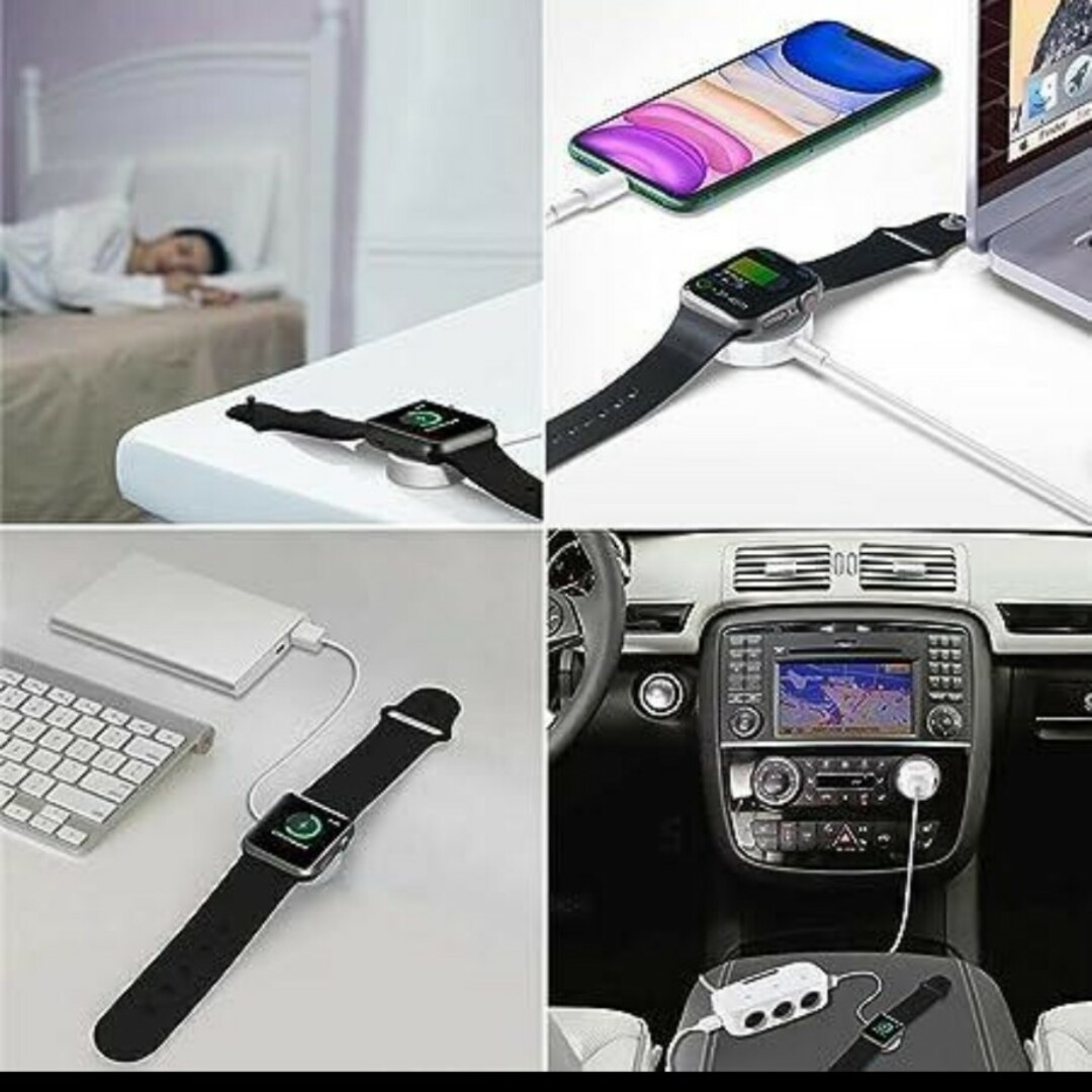 ✨夏休みSALE✨2in1充電 Apple watch＆iphone同時充電器 スマホ/家電/カメラのスマートフォン/携帯電話(バッテリー/充電器)の商品写真