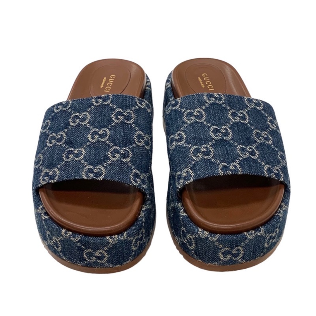 Gucci(グッチ)のグッチ デニム サンダル ブルー レディースの靴/シューズ(サンダル)の商品写真