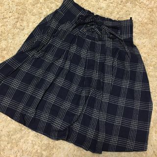 マジェスティックレゴン(MAJESTIC LEGON)のレースアップ♡チェックスカート(ミニスカート)