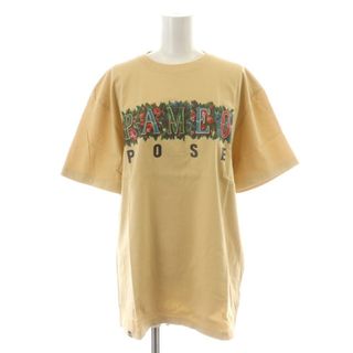 パメオポーズ(PAMEO POSE)のパメオポーズ Tシャツ カットソー 半袖 プリント L ベージュ マルチカラー(Tシャツ(半袖/袖なし))