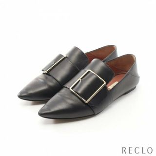 バリー(Bally)のHAMELIA FLAT ローファー ドレスシューズ レザー ブラック(ローファー/革靴)