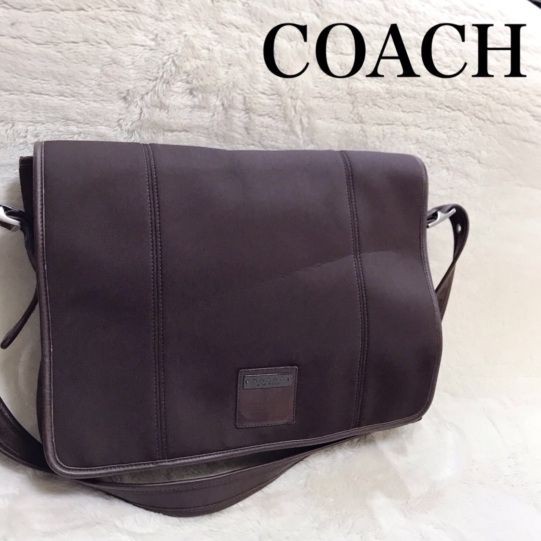 coach コーチ　ショルダーバッグ　ダークブラウン　美品