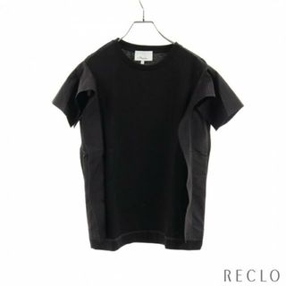 スリーワンフィリップリム(3.1 Phillip Lim)の カットソー ブラック 切替(Tシャツ(半袖/袖なし))