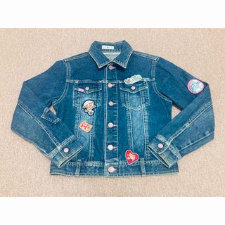 Y2K kids 150 ANGEL BLUE ワッペンボアデニムジャケット