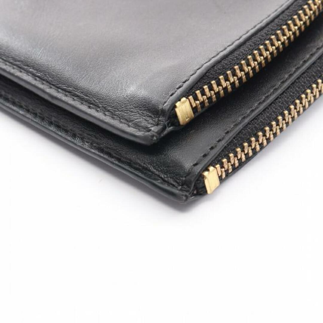 Outside Pocket Wallet L字ファスナー財布 コインケース レザー ブラック95cm横