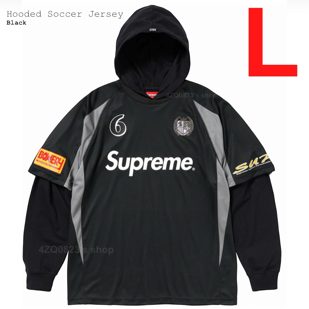 Supreme 23fw Hooded Soccer Jersey ブラック L