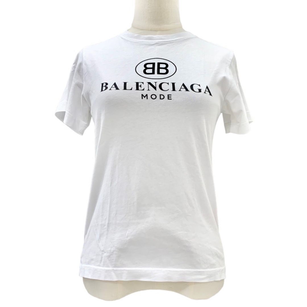 バレンシアガ BALENCIAGA リップスティック 583214 19AW ロゴ トップス 半袖Ｔシャツ コットン ホワイト