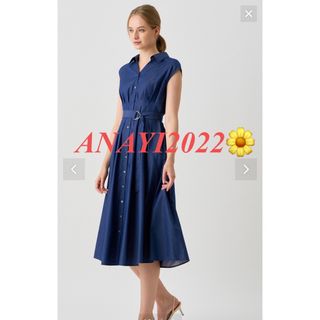 アナイ(ANAYI)のANAYI ♡人気完売【美品】ツイルデニムタックフレアワンピース(ロングワンピース/マキシワンピース)