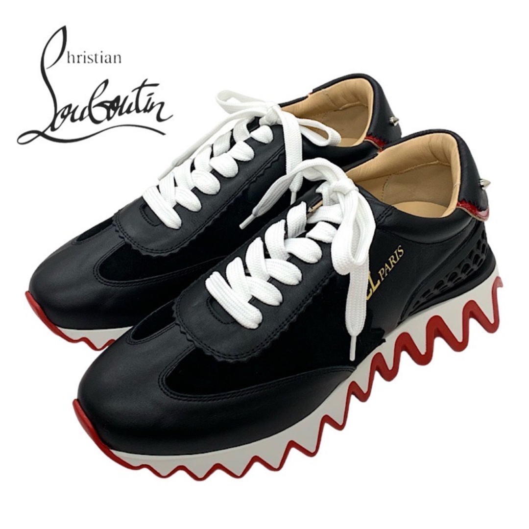 Christian Louboutin(クリスチャンルブタン)のクリスチャンルブタン Christian Louboutin Loubishark スニーカー スパイク スタッズ レザー ブラック レディースの靴/シューズ(スニーカー)の商品写真