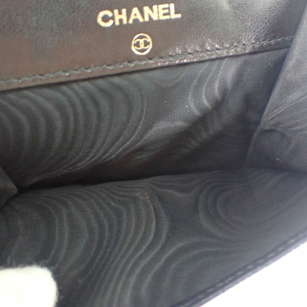 CHANEL(シャネル)のシャネル キャビアスキン ブラック3つ折り 財布[b21-55］ レディースのファッション小物(財布)の商品写真