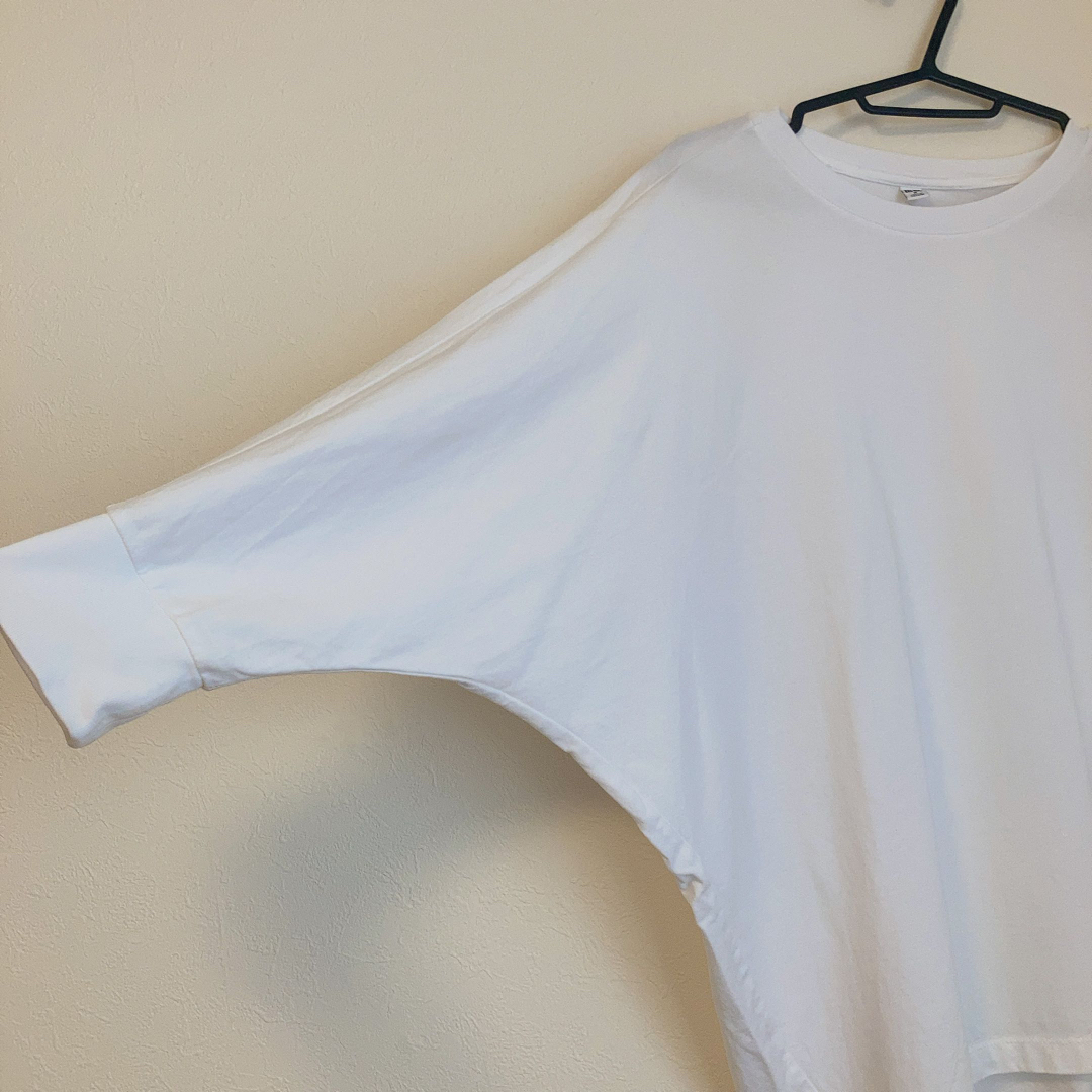 UNIQLO(ユニクロ)のユニクロ　コットンドルマンオーバーサイズT(7分丈) レディースのトップス(Tシャツ(長袖/七分))の商品写真