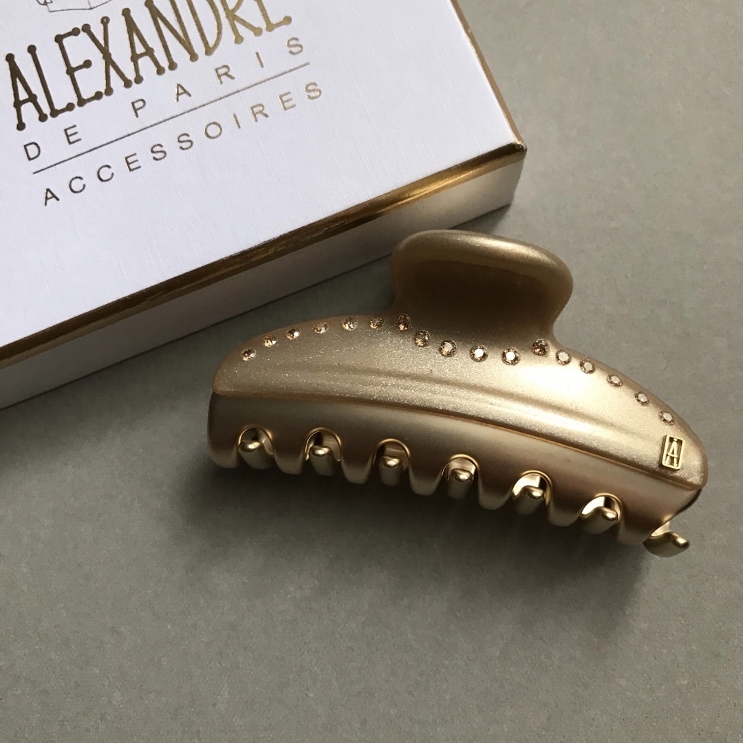 新品　ベージュ ゴールド　ALEXANDRE DE PARIS ヘアクリップ　M