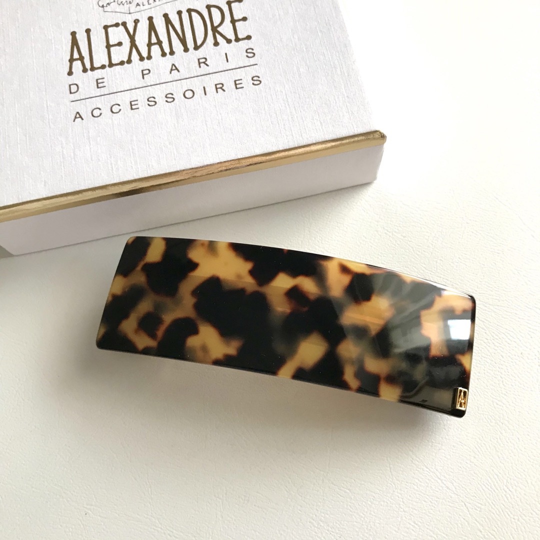 新品　ALEXANDRE DE PARIS ヘアクリップ M ゴールド　ベージュ