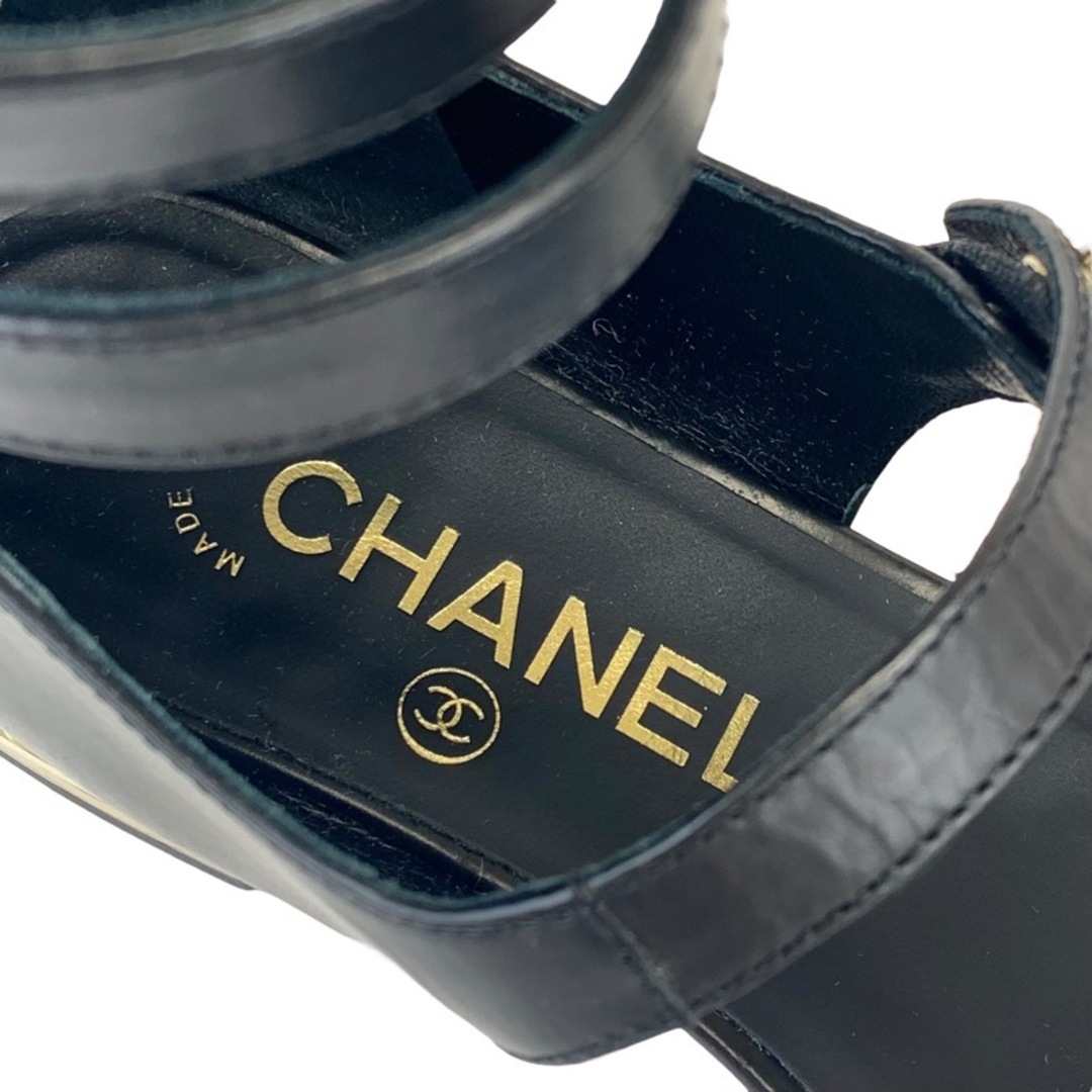 CHANEL - 未使用 シャネル CHANEL サンダル パール レザー CHANEL - 未使用 シャネル CHANEL サンダル パール レザー