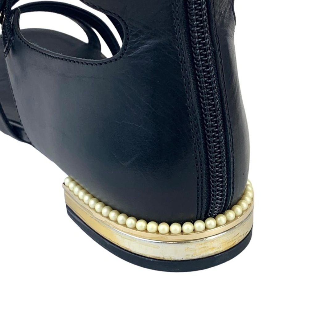 CHANEL - 未使用 シャネル CHANEL サンダル パール レザー CHANEL - 未使用 シャネル CHANEL サンダル パール レザー
