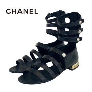 シャネル(CHANEL)の未使用 シャネル サンダル レザー ブラック(サンダル)